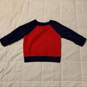 Cat & Jack - Crewneck Sweatshirt - Red & Navy - Sz: 12M